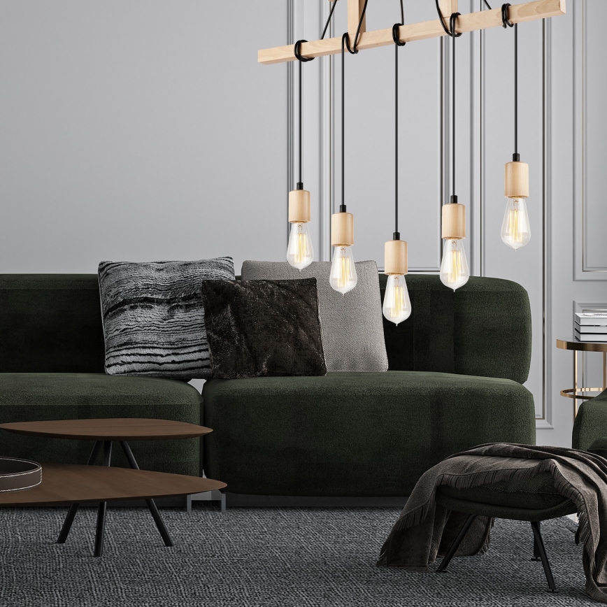 Candelabru suspendat pe cablu LEON 5xE27/60W/230V fag