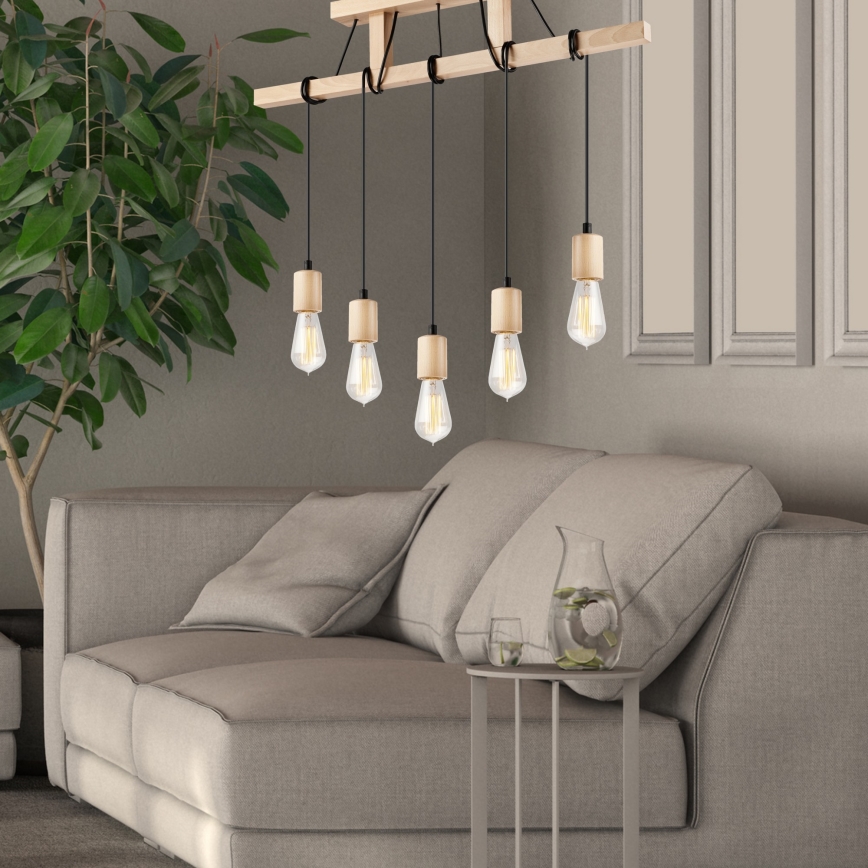 Candelabru suspendat pe cablu LEON 5xE27/60W/230V fag