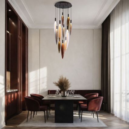 Candelabru pe cablu NORDIC, 11xG9/5W/230V, negru