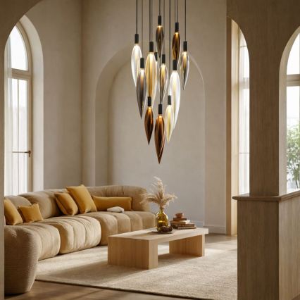 Candelabru pe cablu NORDIC, 11xG9/5W/230V, negru