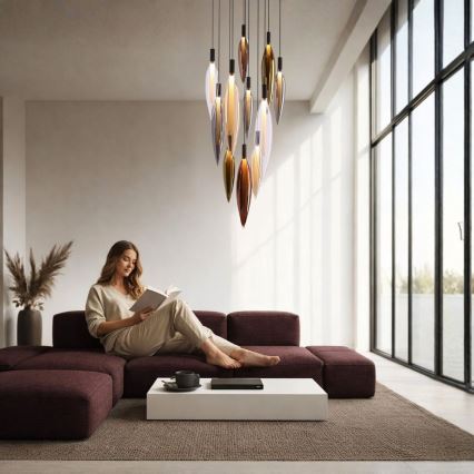 Candelabru pe cablu NORDIC, 11xG9/5W/230V, negru