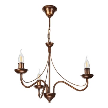Candelabru pe lanț ANTON, 3x E14/15W/230V, finisaj bronz