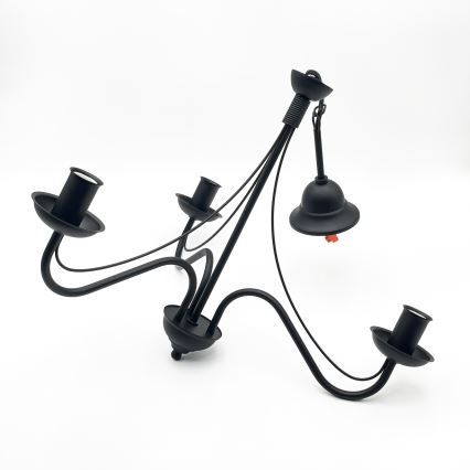 Candelabru pe lanț ANTON 3xE14/15W/230V negru