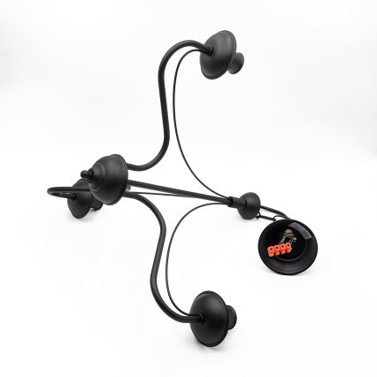 Candelabru pe lanț ANTON 3xE14/15W/230V negru