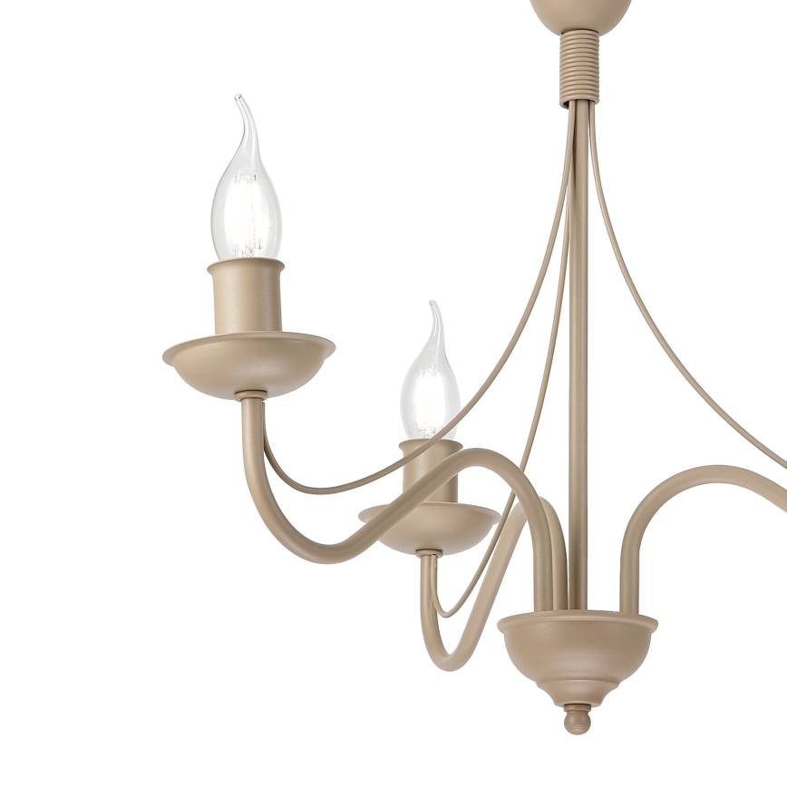 Candelabru pe lanț ANTON 3xE14/60W/230V bej