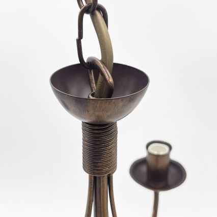 Candelabru pe lanț ANTON 5xE14/15W/230V bronz