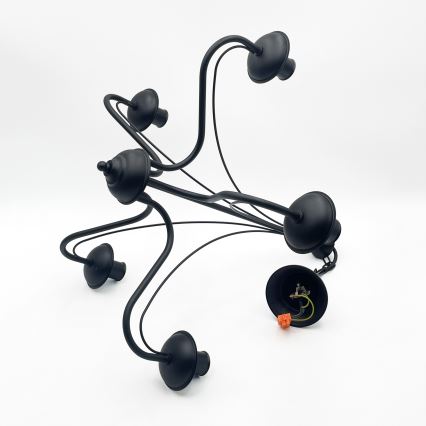 Candelabru pe lanț ANTON 5xE14/15W/230V negru