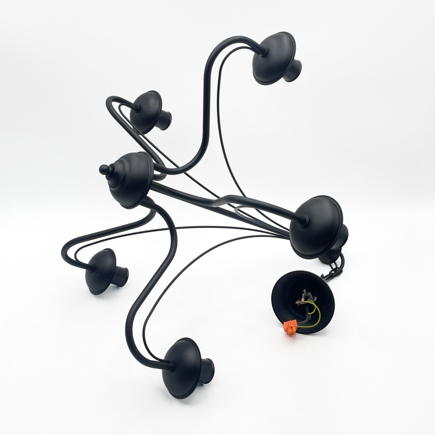 Candelabru pe lanț ANTON 5xE14/15W/230V negru