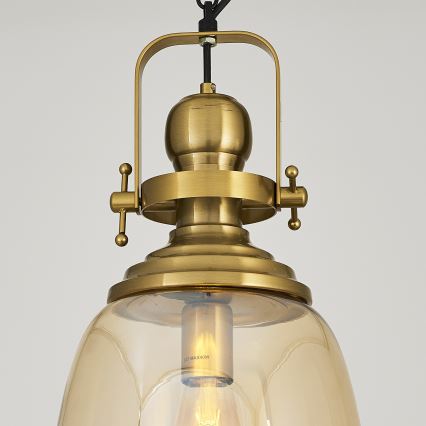Candelabru pe lanț BOTTLE 1xE27/40W/230V, auriu