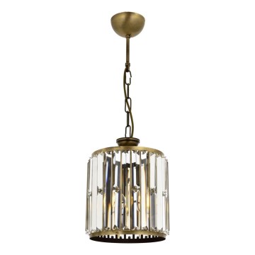 Candelabru pe lanț CRYSTALLINE, 1xE27/6W/230V, bronz
