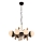 Candelabru pe lanț DAISY, 8xE27/40W/230V, negru/auriu