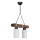 Candelabru pe lanț JASMIN 2xE27/40W/230V maro/alb
