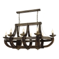 Candelabru pe lanț KOBE, 8xE14/40W/230V, maro