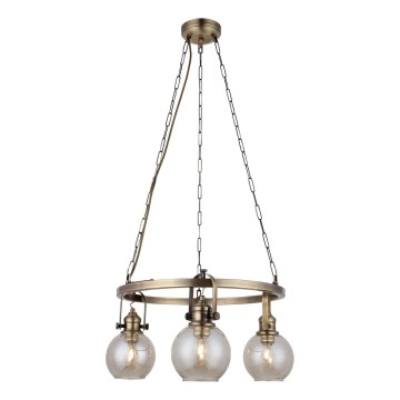 Candelabru pe lanț POLINO 3xE27/40W/230V bronz