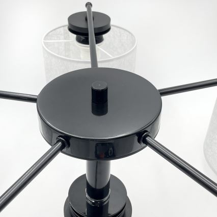 Candelabru pe lanț ROSA 5xE27/60W/230V negru/gri