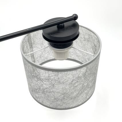 Candelabru pe lanț ROSA 5xE27/60W/230V negru/gri