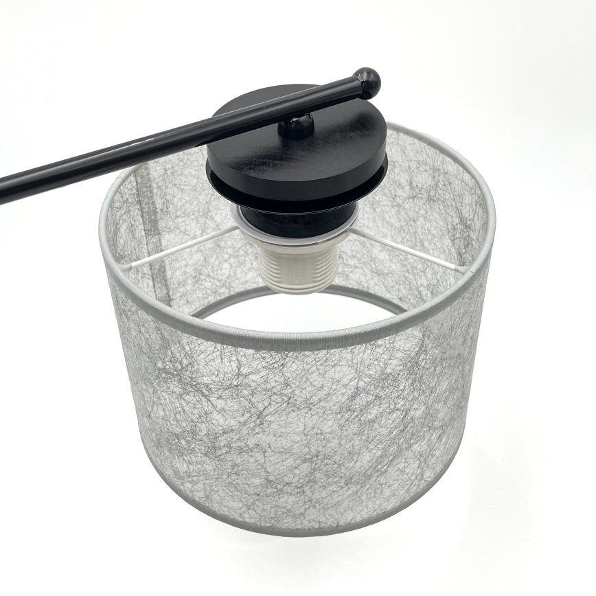 Candelabru pe lanț ROSA 5xE27/60W/230V negru/gri