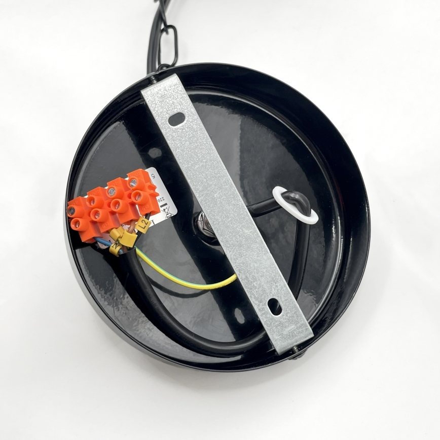 Candelabru pe lanț ROSA 5xE27/60W/230V negru/gri