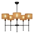 Candelabru pe tijă MADELA, 5 x E14/40W/230V, iută/negru