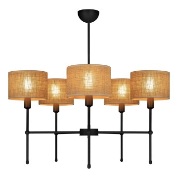 Candelabru pe tijă MADELA, 5 x E14/40W/230V, iută/negru