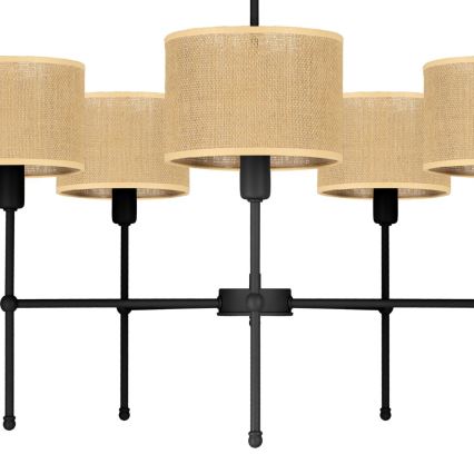 Candelabru pe tijă MADELA, 5 x E14/40W/230V, iută/negru