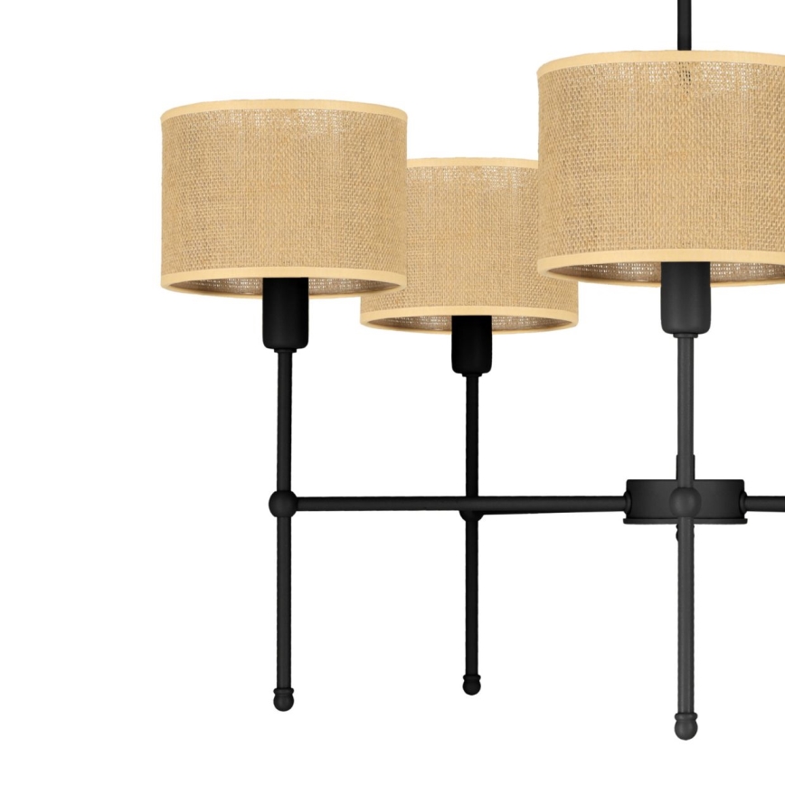 Candelabru pe tijă MADELA, 5 x E14/40W/230V, iută/negru