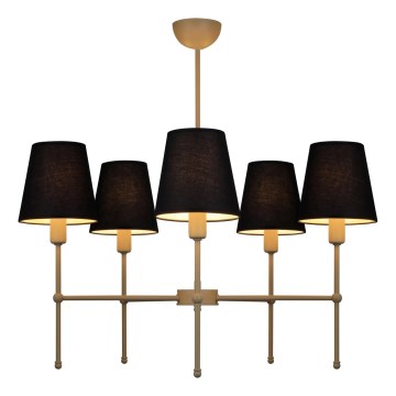 Candelabru pe tijă MADELA 5xE14/40W/230V negru/bej