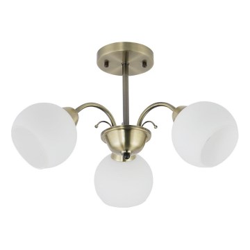 Candelabru pe tijă NESTOR 3xE27/40W/230V, alamă