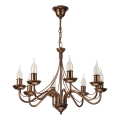 Candelabru suspendat ANTON 8xE14/60W/230V, cu finisaj bronz