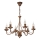 Candelabru suspendat ANTON pe lanț, 6xE14/60W/230V, bronz