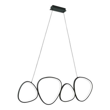 Candelabru suspendat cu cablu LED PETRA, 48W, 230V, 4000K, negru