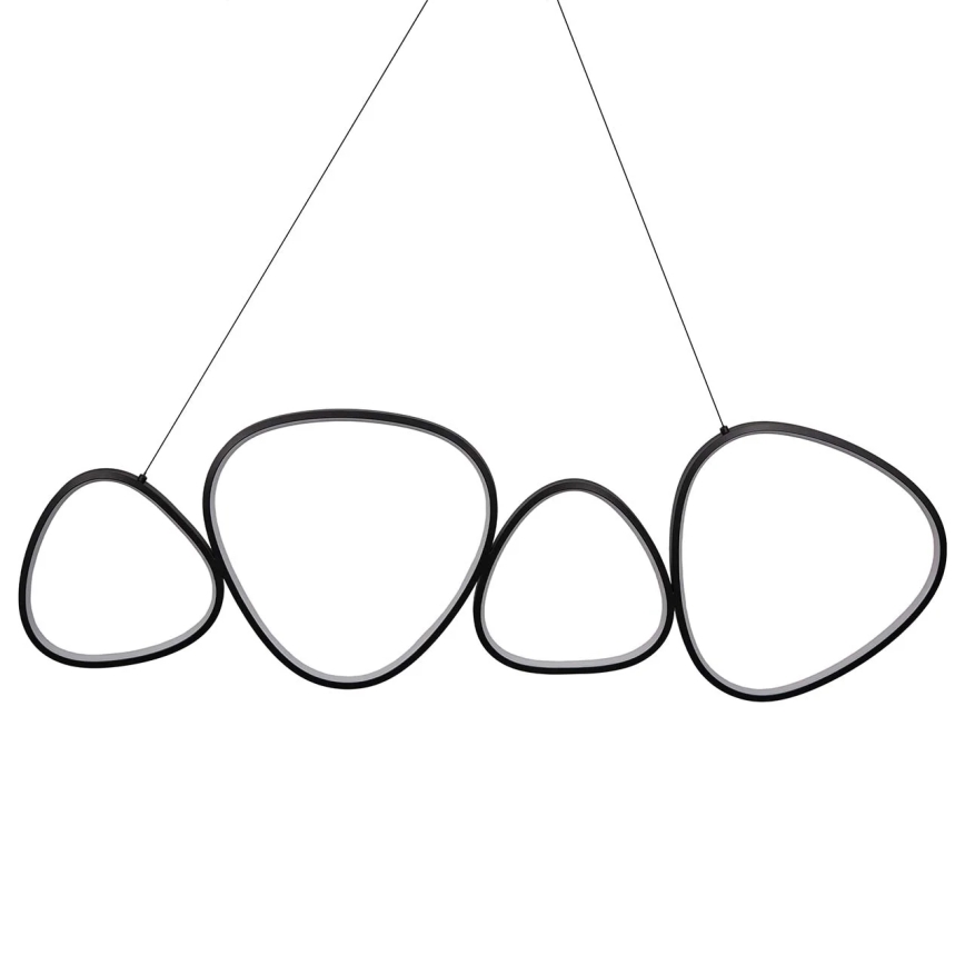 Candelabru suspendat cu cablu LED PETRA, 48W, 230V, 4000K, negru