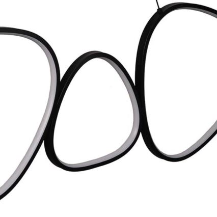 Candelabru suspendat cu cablu LED PETRA, 48W, 230V, 4000K, negru