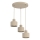 Candelabru suspendat cu cablu PARKLA, 3x E27, 15W, 230V, bej