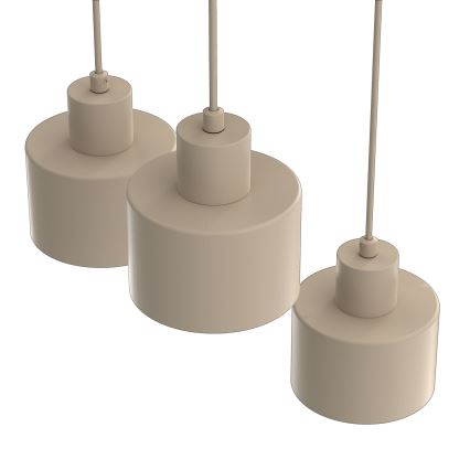 Candelabru suspendat cu cablu PARKLA, 3x E27, 15W, 230V, bej