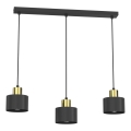 Candelabru suspendat cu cablu PARKLA 3xE27/15W/230V, negru