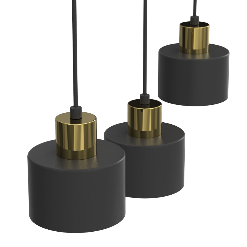 Candelabru suspendat cu cablu PARKLA 3xE27/15W/230V, negru