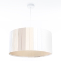 Candelabru suspendat cu cablu STRIPES 1xE27/60W/230V Ø 60 cm crem
