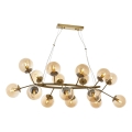Candelabru suspendat cu cablu VARANA 16xE14/40W/230V bronz