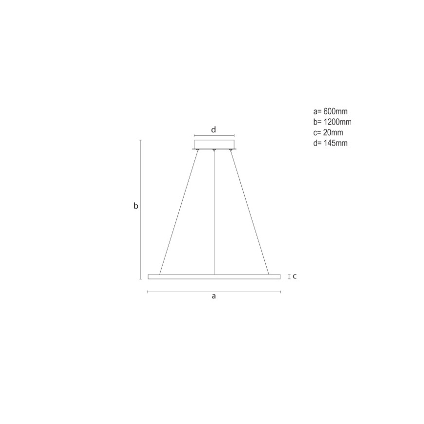 Lustră LED dimabilă suspendată pe cablu LED/32W/230V 3000-6500K, diam. 60 cm, cu telecomandă