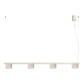 Candelabru suspendat pe cablu AURA 4xGX53/10W/230V crem