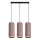Candelabru suspendat pe cablu AVALO 3xE27/60W/230V roz/ cupru