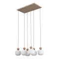 Candelabru suspendat pe cablu BALLO, 6xE14/10W/230V, bej