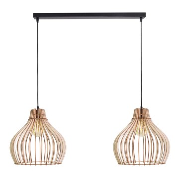 Candelabru suspendat pe cablu BARREL 2xE27/24W/230V