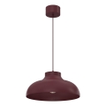 Candelabru suspendat pe cablu BASCA 1xE27/15W/230V vișiniu