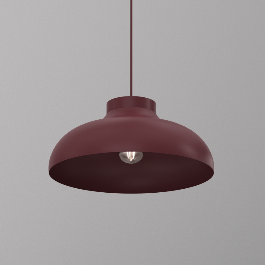 Candelabru suspendat pe cablu BASCA 1xE27/15W/230V vișiniu
