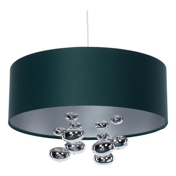 Candelabru suspendat pe cablu BUBBLE, 1xE27/60W/230V, Ø 50 cm, verde