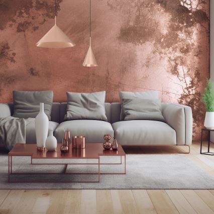 Candelabru suspendat pe cablu CAPITAL 1x GX53/15W/230V Ø 46 cm roz-auriu