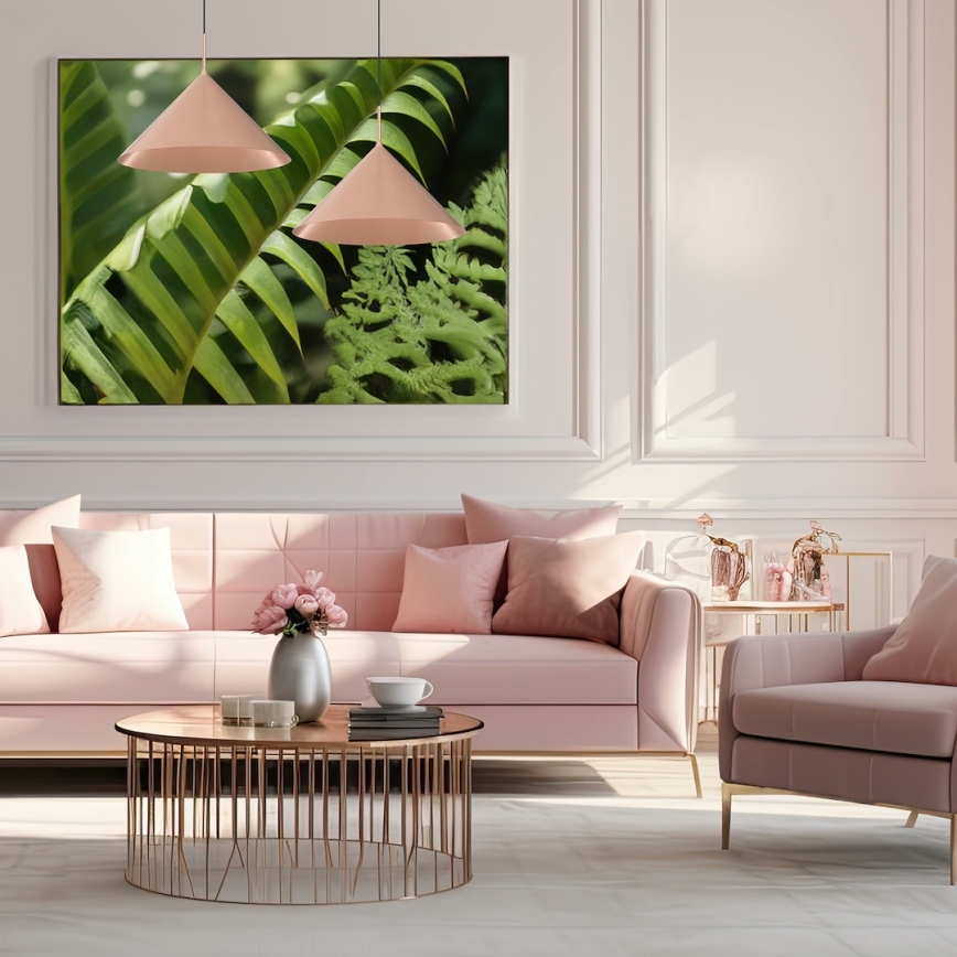 Candelabru suspendat pe cablu CAPITAL 1x GX53/15W/230V Ø 46 cm roz-auriu