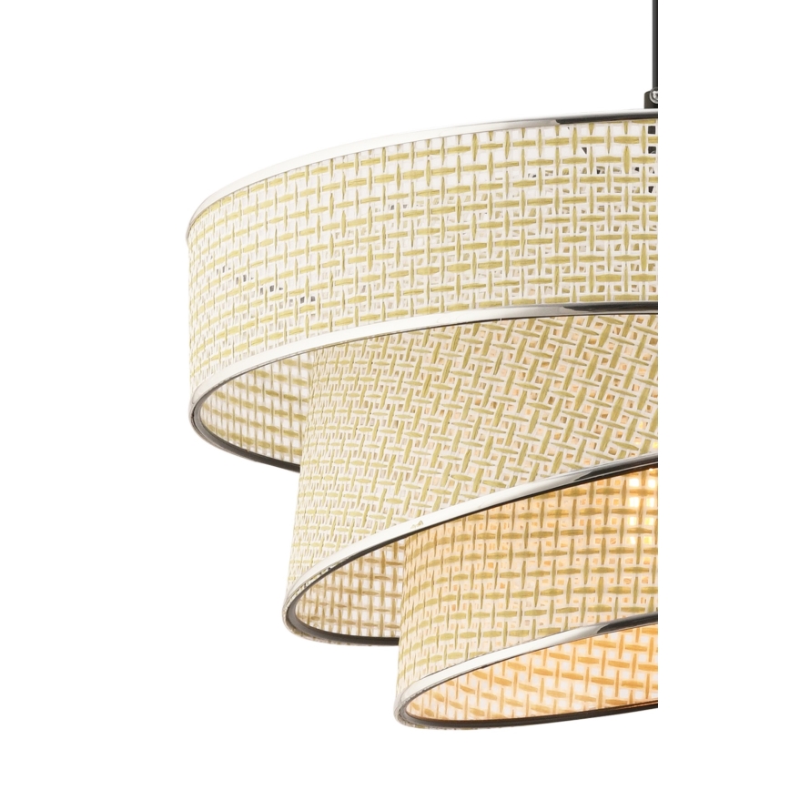 Candelabru suspendat pe cablu COUPER 1xE27/60W/230V crem/crom lucios